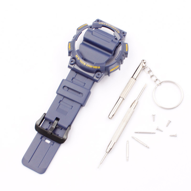 Watch Accessories for Casio Resin Strap AQ-S810W AQS810WC Pin Buckle Men's and Women's Sports Silicone Strap Case 18mm