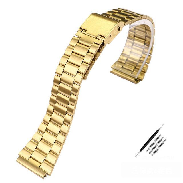 Vintage Small Square Metal Watchband For Casio a159w-n1 a158wa A168 Strap Stainless Steel Bracelet 18mm Wristband Accessories