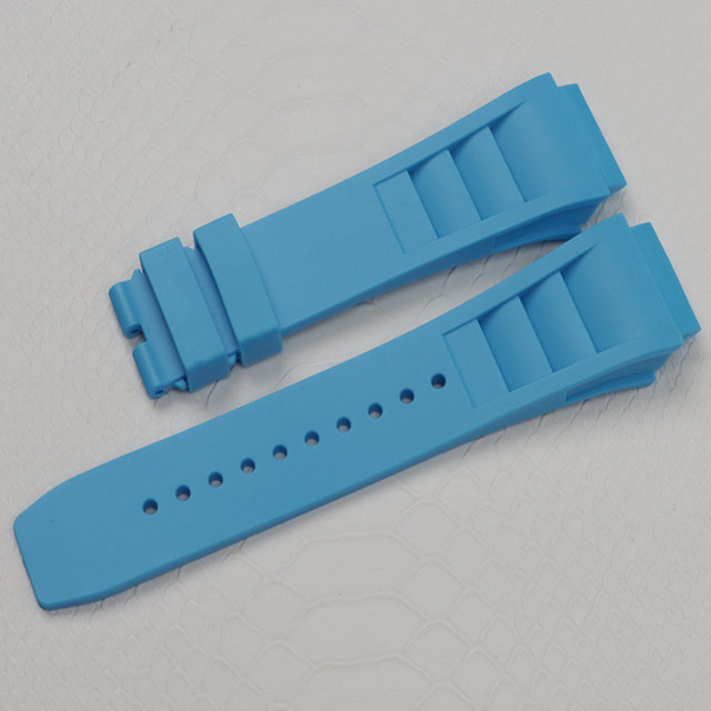 Top Quality Imported Nature Soft Silicone Rubber Black Watchband Watch Band For Mille Strap For Strap RM-011 For Richard Strap