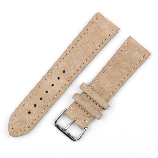 Suede Suede Watch Strap 18mm 20mm 22mm 24mm Handmade Leather Watchband Replacement Tan Gray Beige Color for Men Women Watches