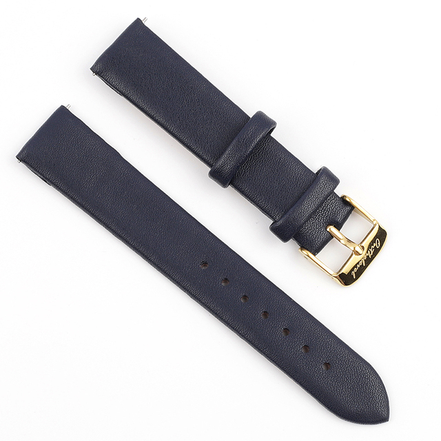 Genuine Leather Women Watchband 12mm 14mm 16mm 18mm 20mm Quick Release Cowhide Strap Watch Band Belts Replacement Gold Buckle