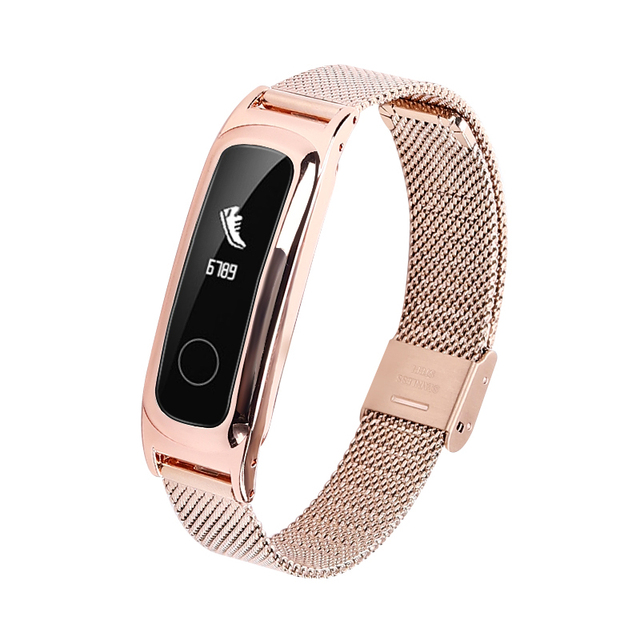 Stainless Steel Metal Strap For Honor Band 4 Run/Honor Band 5 Sport Bracelet Huawei Band 3e/Band 4e Wristband Replacement