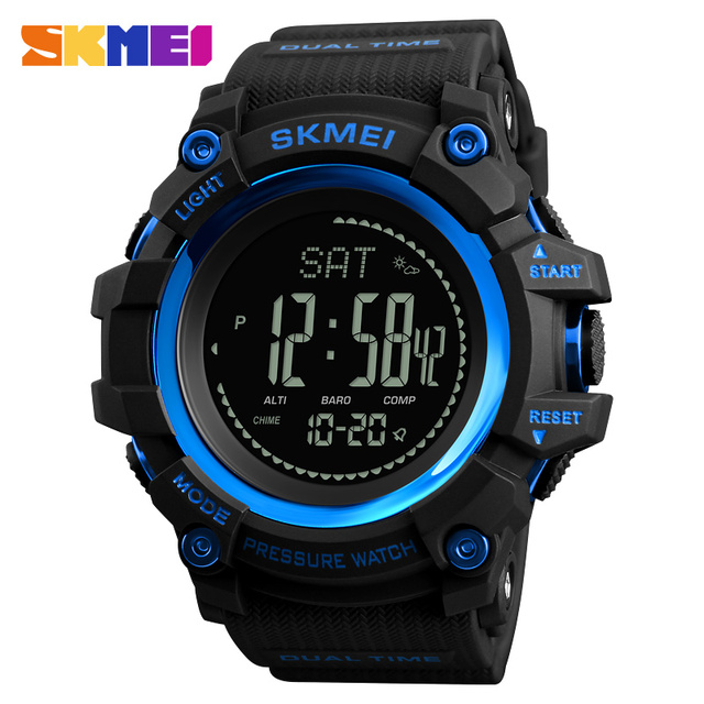 SKMEI Brand Mens Watches Sports Watch Pedometer Calorie Digital Watch Altimeter Altimeter Compass Thermometer Weather Men Watch