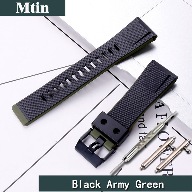 Resin Rubber Strap Men Pin Buckle Watch Accessories For Casio GA2000 Prg-650 PRW-6600 Wristband Sport 24mm Watches