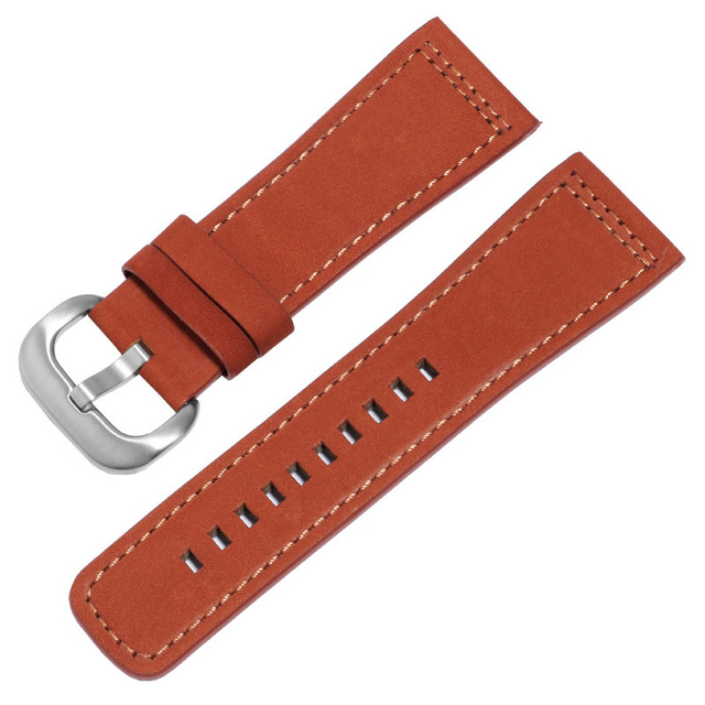 Frosted Genuine Leather Watchband 28mm Black Brown Strap Replacement Strap for S2 M2 P3 T2 Series Retro Watch Series