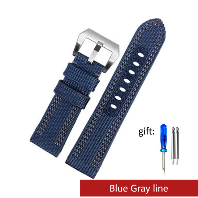 For Panerai Watch Strap Pam00984 00985 PAM111 PAM441 Stealth Nylon Leather Sole Bracelet Accessory 24 26mm Big Size For Men