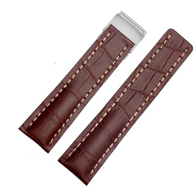 Soft Leather Watch Straps, 20mm, 22mm, 24mm Breitling Watch Strap, Leather, Black, Brown, Blue