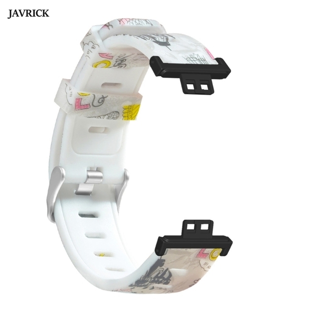 Printed Silicone Strap for Huawei Smart Watch, Soft Water Resistant Sport Watch Band Accessories