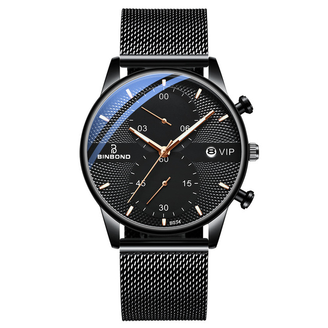 2022 New Fashion Mens Watches Luxury Brand Quartz Watch Men Mesh Steel Waterproof Ultra-thin Wristwatch for Men Sport Clock