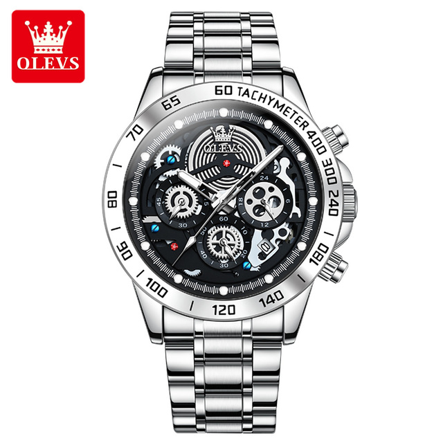 OLEVS 2022 New Fashion Top Brand Luxury Multifunctional Waterproof Casual Watches Stainless Steel Quartz Watch Reloj Hombre 9921