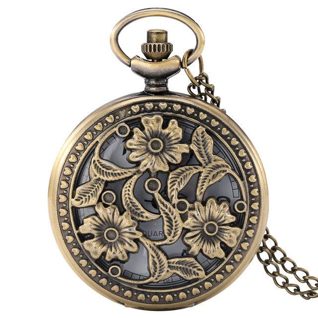 Fashion Vintage Hollow Men Quartz Pocket Watch Unique Style Personality Commemorative Watches Collection Gifts For Husband