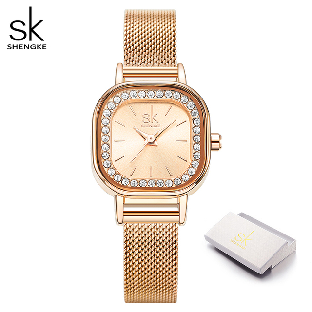 Fashion Women Simple Wristwatch Rhinestone Dial Decoration Quartz Movement Watches for Women Holiday Gifts Stainless Steel Wristwatch