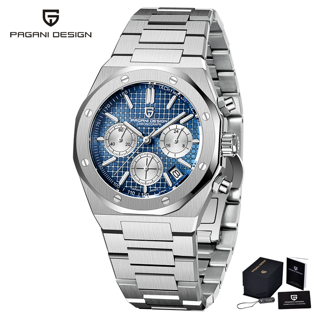 2021 New PAGANI Design Men's Quartz Watches Top Brand Stainless Steel Sapphire Automatic Chronograph 20Bar Relogio Masculino