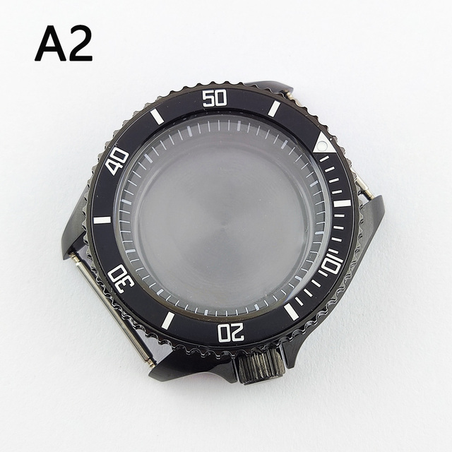 41.5mm NH35 NH36 case, watch accessories, stainless steel plated sapphire glass suitable for NH35 NH36 movement