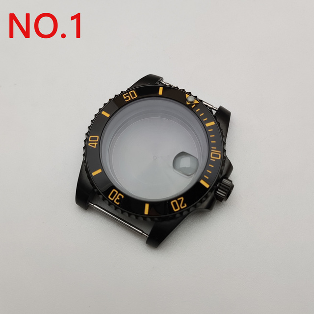 NH35 case 40mm sterile watch case add ceramic bezel fit NH35 movement NH36