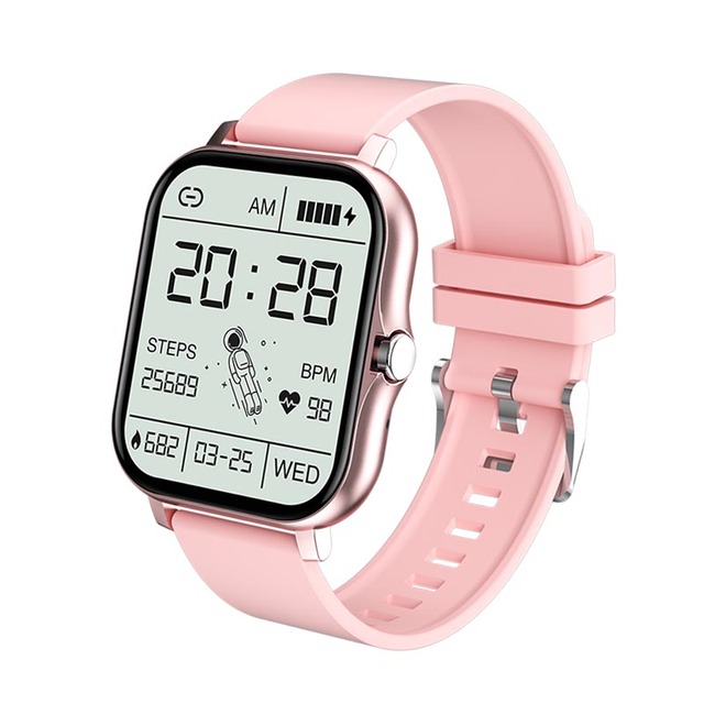 New Ladies Smart Watch Men 1.69 inch Color Screen Full Touch Fitness Tracker Call Ladies Smart Watch for Android IOS+Box