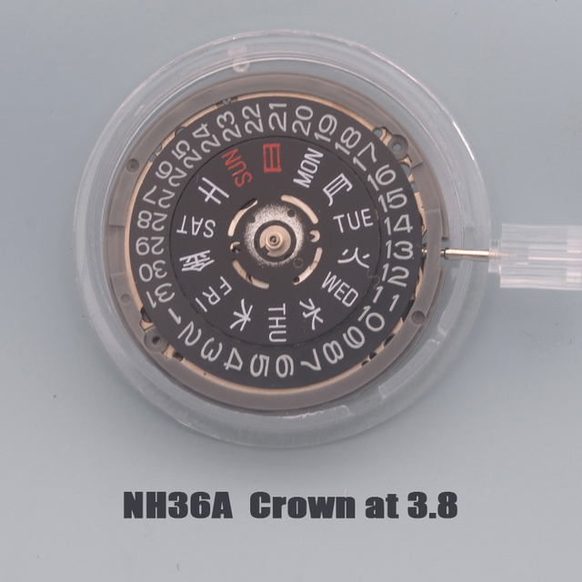 Japan original NH36 NH36A automatic crown movement in 3.0/3.8/4.1 self-winding mechanical watch replacement parts high precision 2022