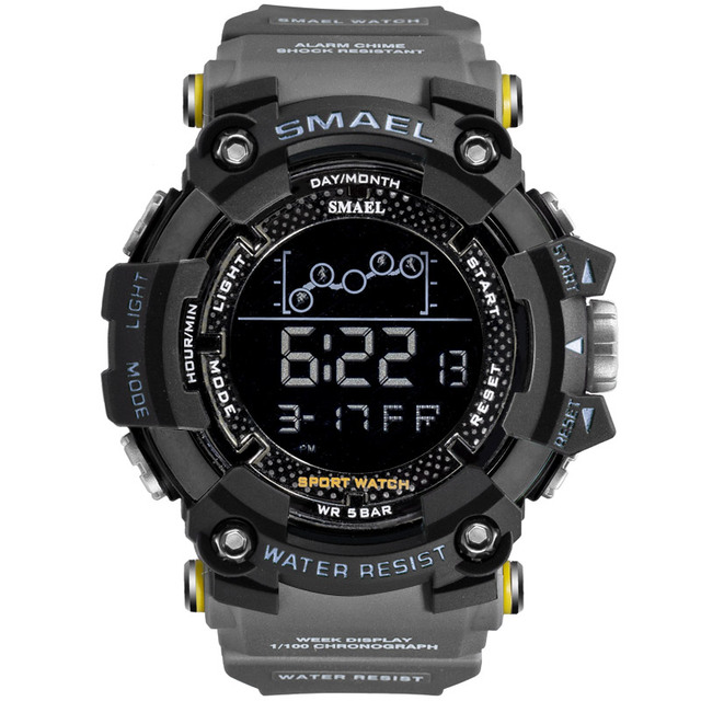 SMAEL Military Watch Men Water Resistant Army Sport Watch led Digital Wristwatch Male Stopwatches 1802 relogio masculino watches