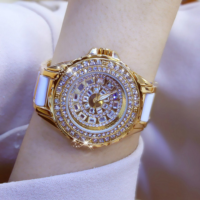 2022 Diamond Watches Women Famous Brand Fashion Ceramic Wristwatches Women Ladies Stainless Steel Female Clock Relogio Feminino