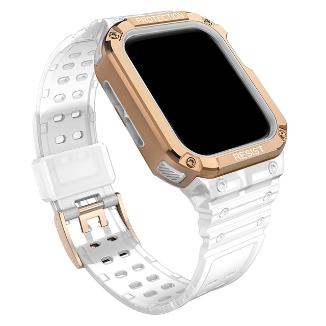 TPU Case + Strap For iWatch Series 7 6 SE 5 4 Watchband Protective For Apple Watch 38mm 42mm Sport Strap Bracelet Accessories