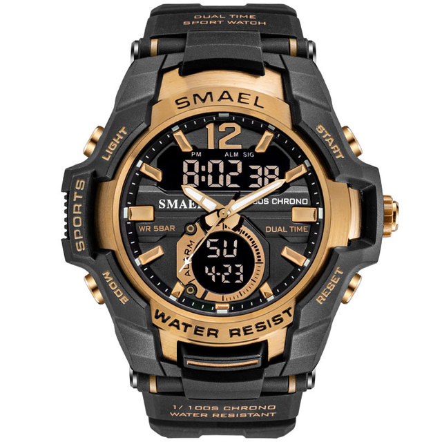Sport Watch Waterproof Smile Watches Camouflage Alarm Clock Stopwatch Luminous LED Watches Digital Wristwatch 1805B Quartz Watches
