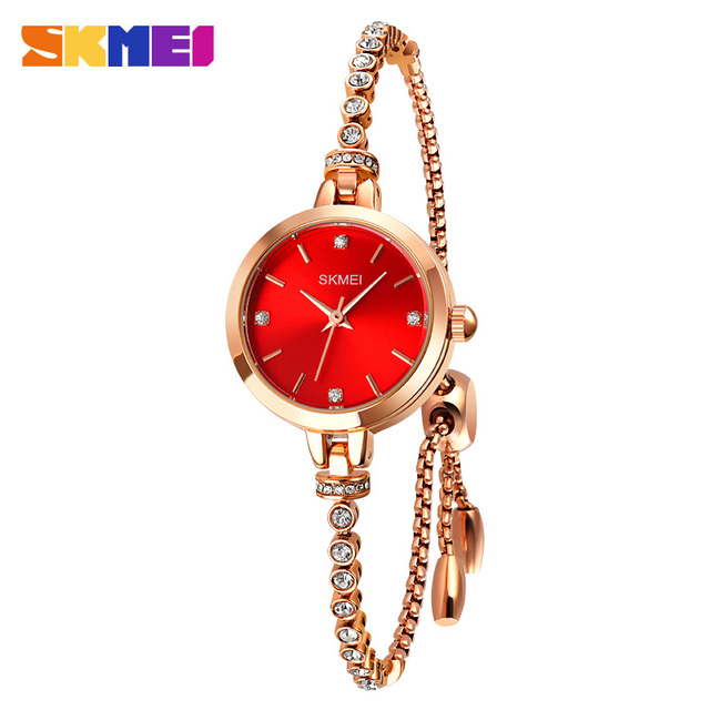 SKMEI Luxury Women's Quartz Watch Fashion Ladies Thin Casual Watches Female Girl Dress Watch 3Bar Waterproof Relogio Feminino 1854