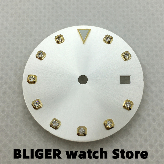 BLIGER 29.3mm Diamond Watch Set Dial For Miyota 8215 8205 821A Mingzhu DG3804 ETA 2824 2836 Movement