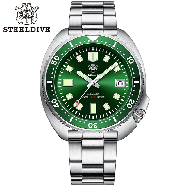 SD1970T Steelediue Brand 44mm Men's PT5000 Automatic Movement Diving Watch With Ceramic Bezel