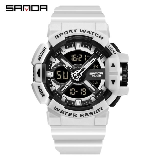 SANDA Military Men Watches Luxury Brand Waterproof Sports Wristwatch Fashion Quartz Watch Male Clock relogio masculino