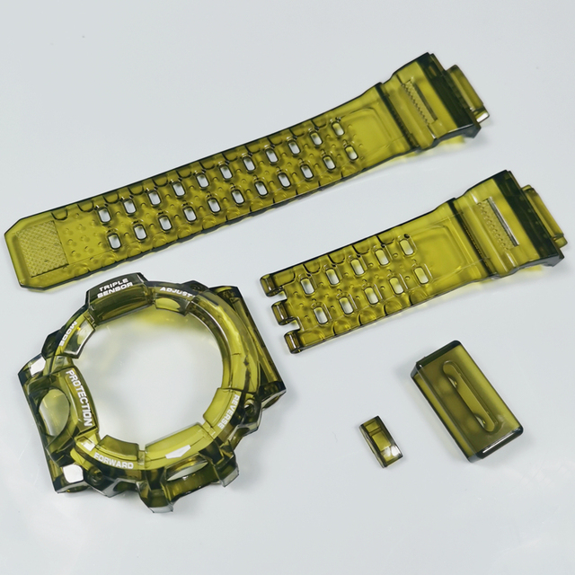 GW9400 Ice Transparent Silicone Rubber Watchband and Bezel Transparent Watchband Cover with Tools Wholesale Dropshipping