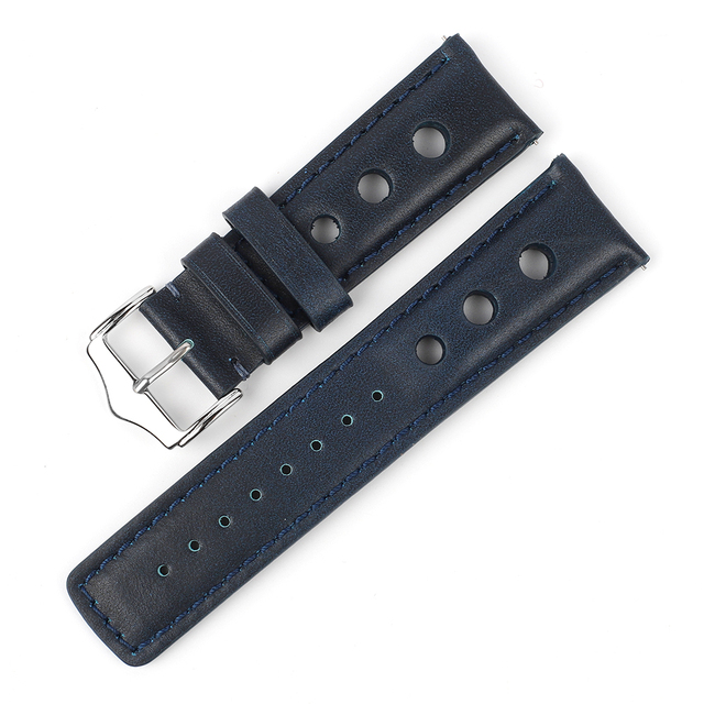 Leather Watchband Lychee Style Watch Strap 18mm 20mm 22mm 24mm Metal Buckle Lock Replacement Women Men Watch Band