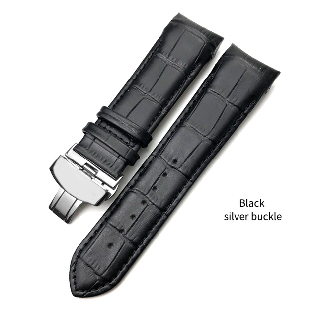 Genuine Leather Watchband 22mm 23mm 24mm Fit For Tissot T035 617 627 439 Brown Black Calfskin Watch Strap Butterfly Clasp Tools