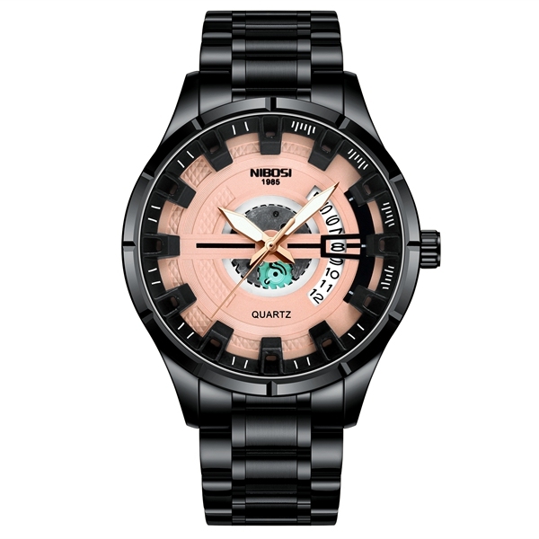 NEBOSI-Men's Quartz Watch, Luxury Brand, Water Resistant, Quartz, Male