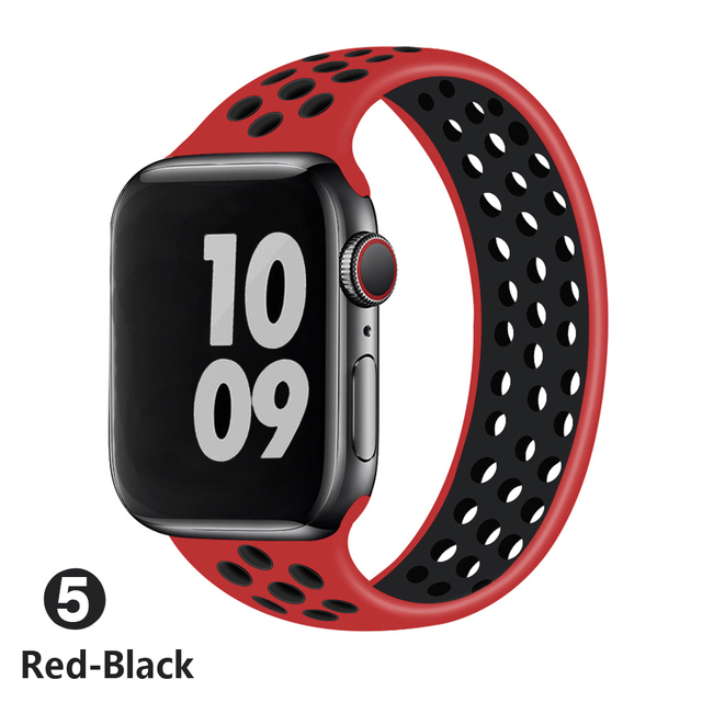 Silicone Elastic Solo Loop Strap For Apple Watch Band 44mm 40mm 38mm 42mm 41mm 45mm Applewatch IWatch 7 6 5 4 3 2 1 SE Bracelet