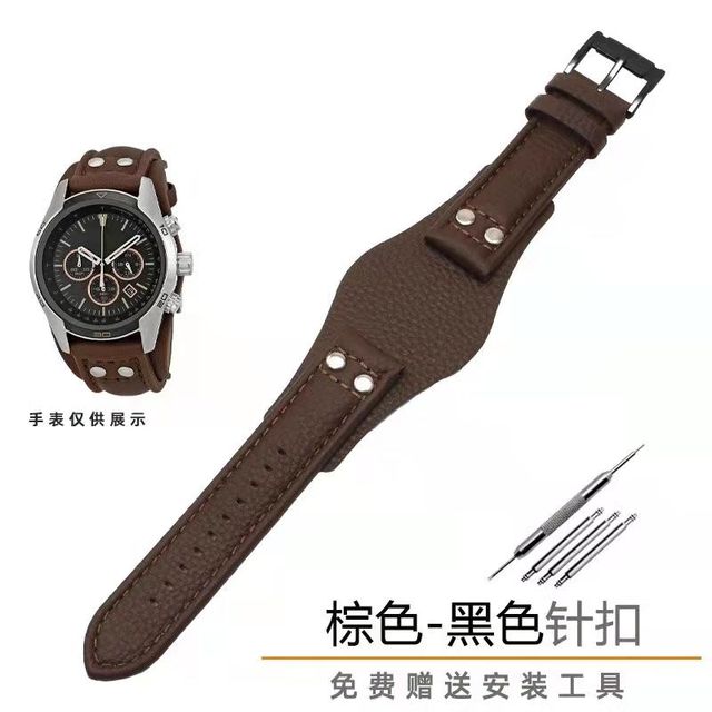 For Fit Fossil FS5088 FS4656 BQ1718 FS4616 4617 JR1401 1437 FTW1163 Watch Band Leather Strap 22 24mm With Strap Tray