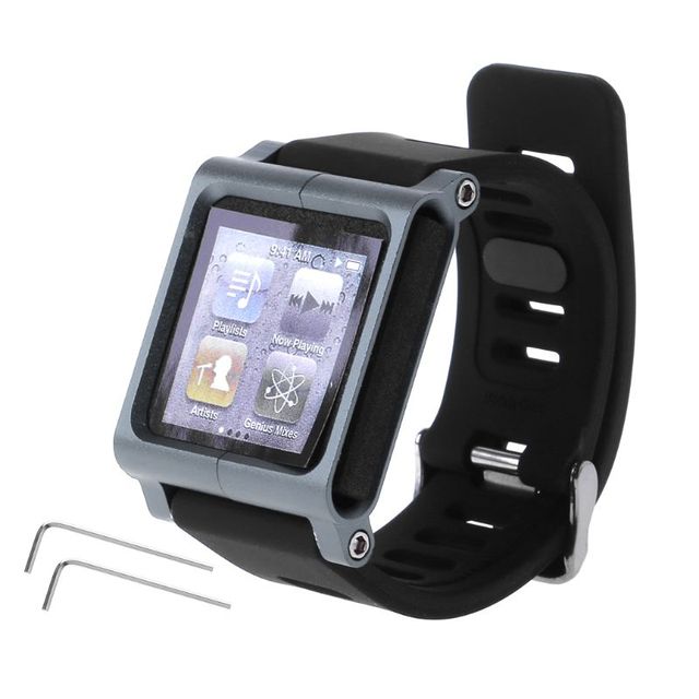 Smart Aluminum Metal Watch Band Wrist Kit Cover Case for Apple iPod Nano 6 6th A06 21 Dropshipping