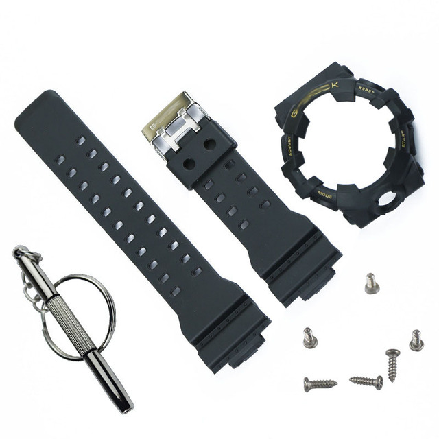 Watch accessories for Casio gshock strap GA-700 710 735 5413 5522 resin watch strap case silicone watchband men watch strap