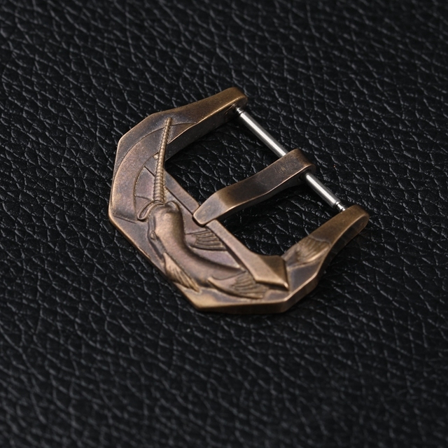 Handmade bronze buckle mechanical style 20 22 24 26mm bronze watch strap accessories, belt buckle