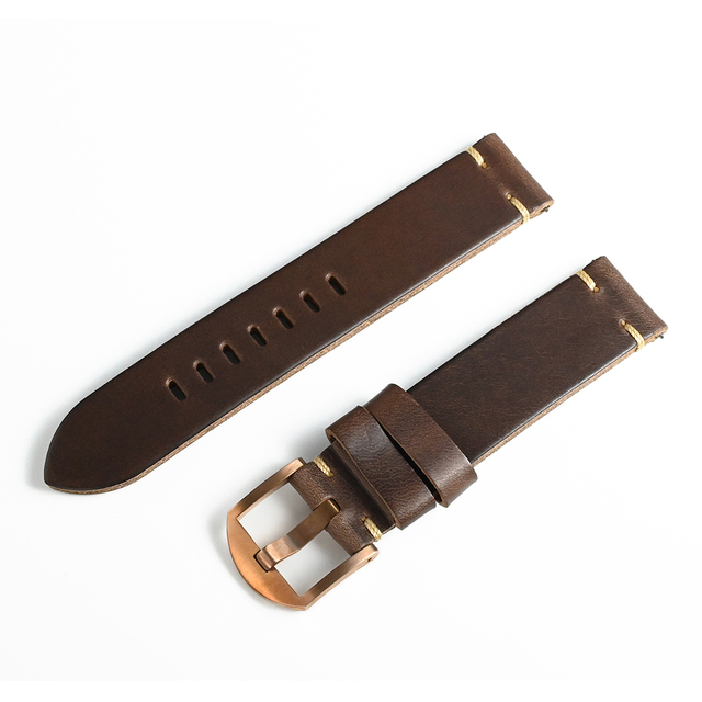 San Martin Quick Release Leather Watch Strap Premium Horween Cowhide Strap 20mm Flexible Replacement Watches Pin Buckle