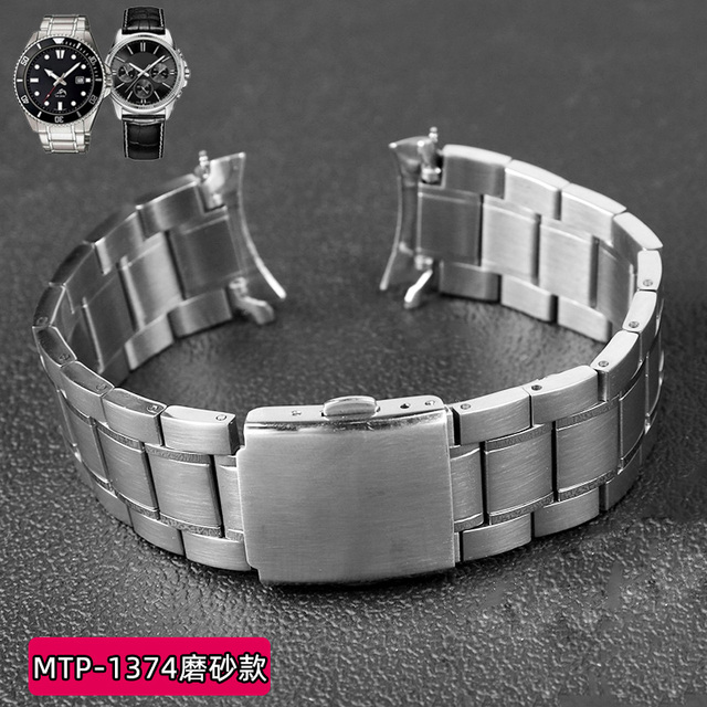 Stainless Steel Strap For Casio Watch Strap Mdv106 Swordsman 5374 MTP-1374 1375 VD01 Classic Stainless Steel Watch Band