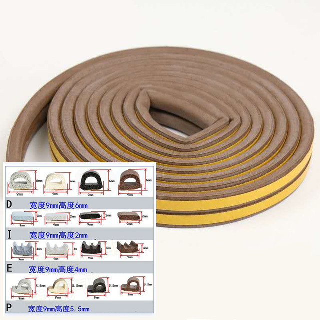 10M DIPE Self-adhesive Door and Window Sealing Tape Glass Window Anti-collision Rubber Tape Foam Sound Insulation Tape