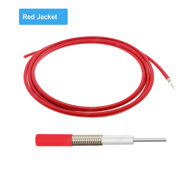 Semi Flexible RG402 Cable Red Color 50 Ohm High Frequency Test Cable RF Coaxial Cable Pigtail Jumper 0.5m 1m 5m 10m Bevotop