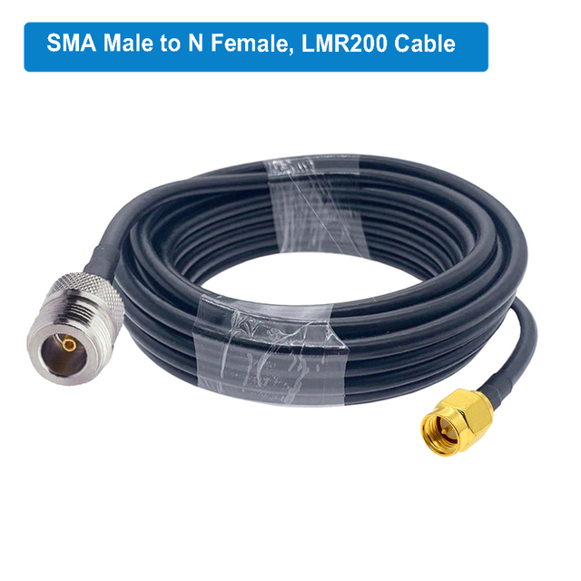 LMR200 RP-SMA Male to N Female Bulkhead Low Loss Coax Cable RF Extension Jumper for 4G LTE Wireless Router Gateway Celluloradio