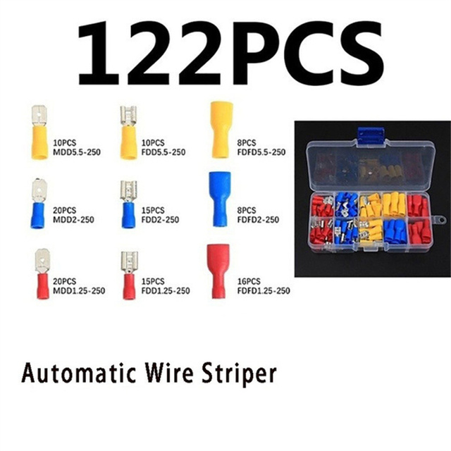 Electrical Wire Terminals Set Kits Insulated Crimp Spade Ring Assorted Electrical Wire Terminals Wire Connectors