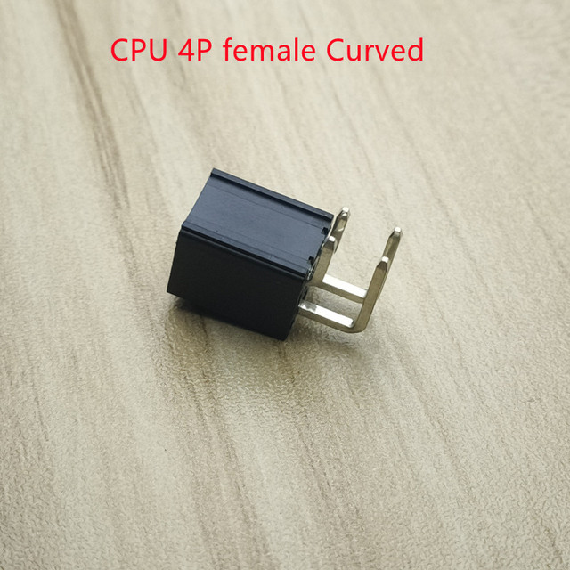 50pcs/1lot 5557 4.2mm Black/White 4P 4PIN Female Socket Straight/Curved Needle for PC Computer ATX CPU Power Connector