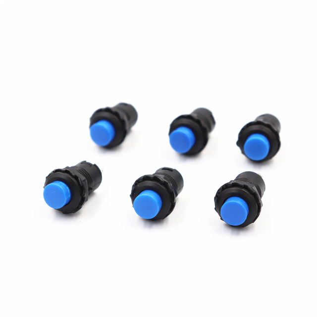 6pcs Self-locking/Momentary Push Button Switch DS228 DS428 12mm Out On Push Button Switch 3A/125VAC 1.5A/250VAC DS-228 DS-428