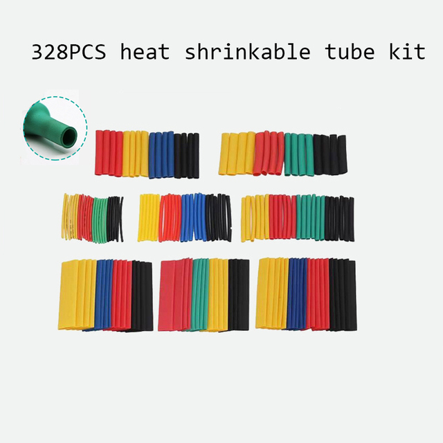 164pcs 328pcs Heat Shrinkable Tube Shrinkable Steel Wire Data Line Winding Combination Sleeve Tube Cable