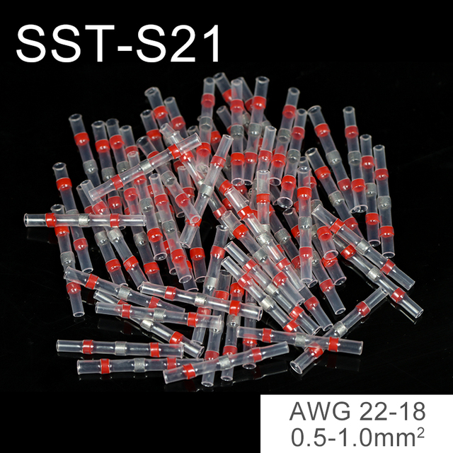 10-50pcs Insulator Welding Wire Connectors - Heat Shrink Welding Butt Connectors - Welding Connecting Kit - Marine Auto Insulated