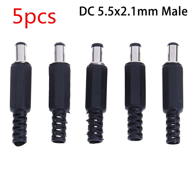 DC Power Connectors Pin Female Plug Jack Male Plug Jack Socket Adapter PCB Base DIY Adapter Connectors