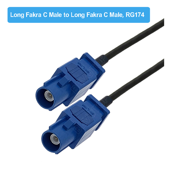 Blue Fakra C RAL 5005 Male Female RG174 Cable GPS Antenna Extension Cord RF Coaxial Pigtail For Car GPS Navigation